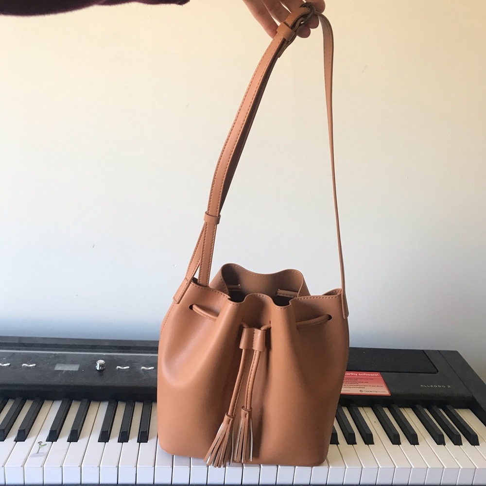 J. Crew brown bucket bag